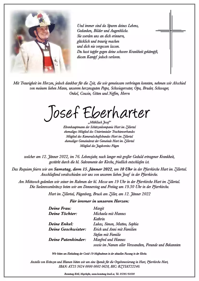 Parte von Josef Eberharter